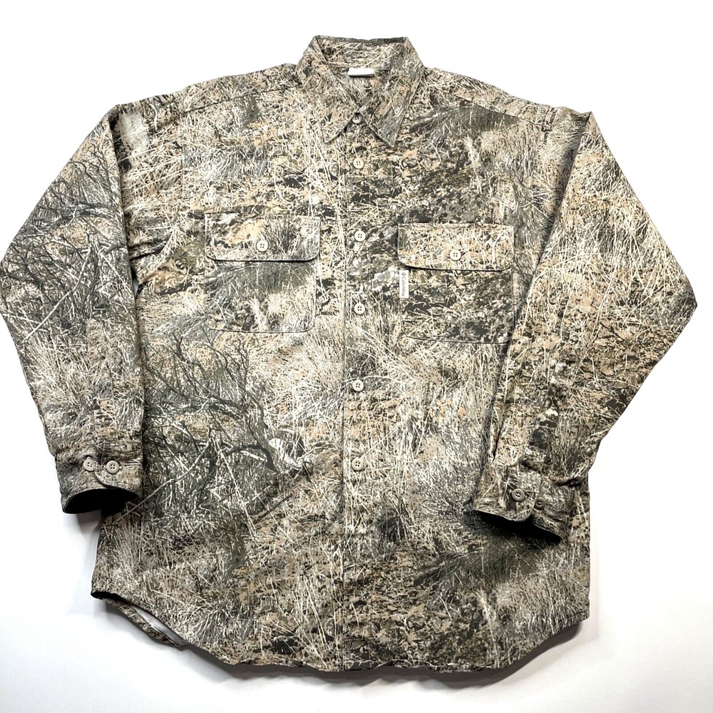 COLUMBIA PHG BRUSH CAMO BUTTON DOWN LONG SLEEVE SHIRT SIZE M